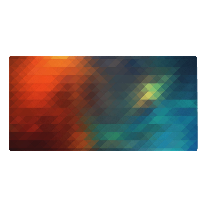 Multicolored Blurry Mosaic Gaming Mouse Pad